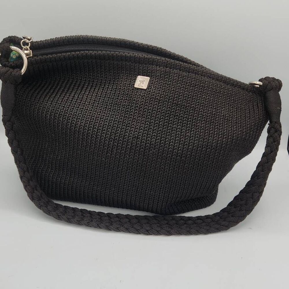 Vintage Lina black woven bag